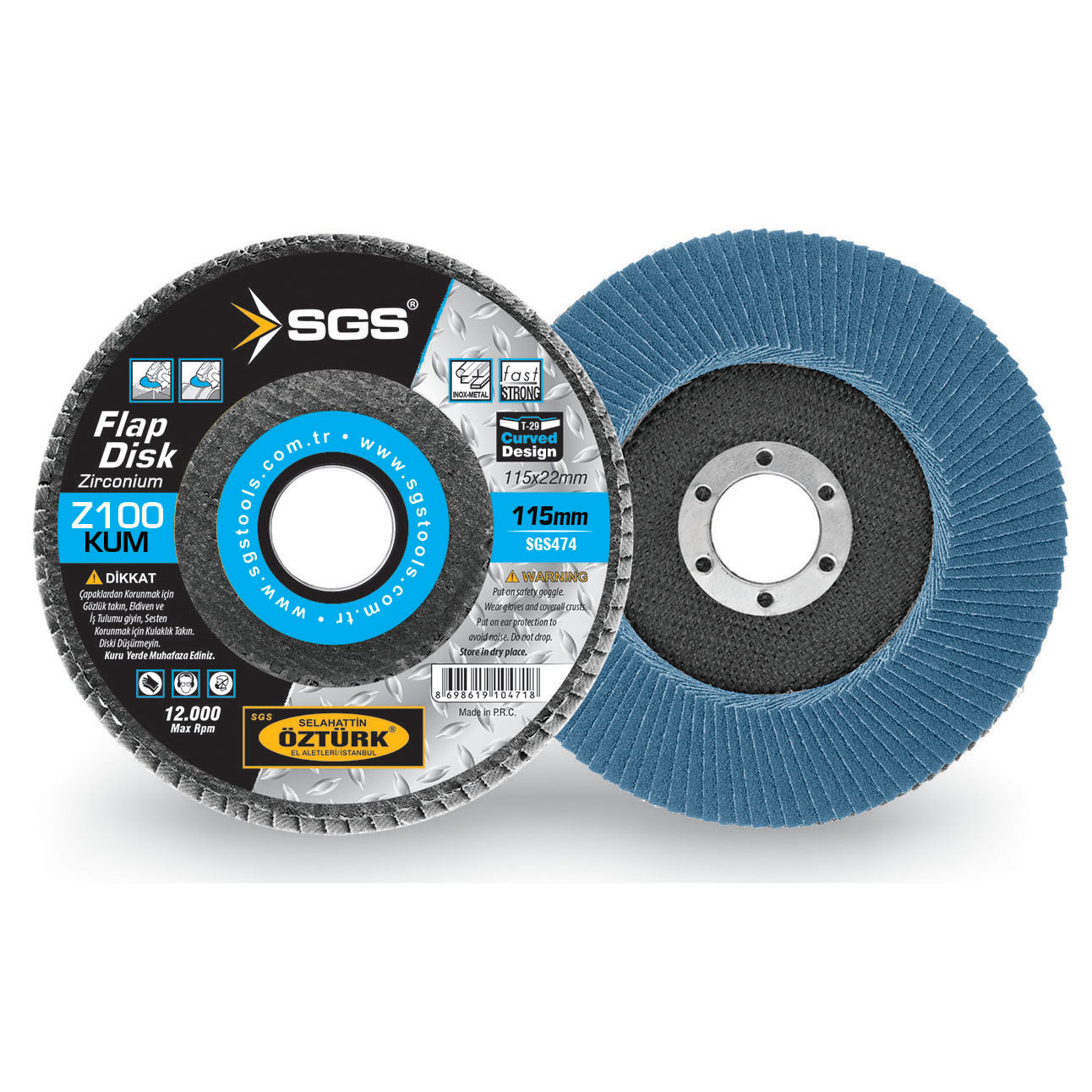 FLAP DİSK 115MM 100KUM (Zirconium)
